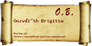 Oszváth Brigitta névjegykártya